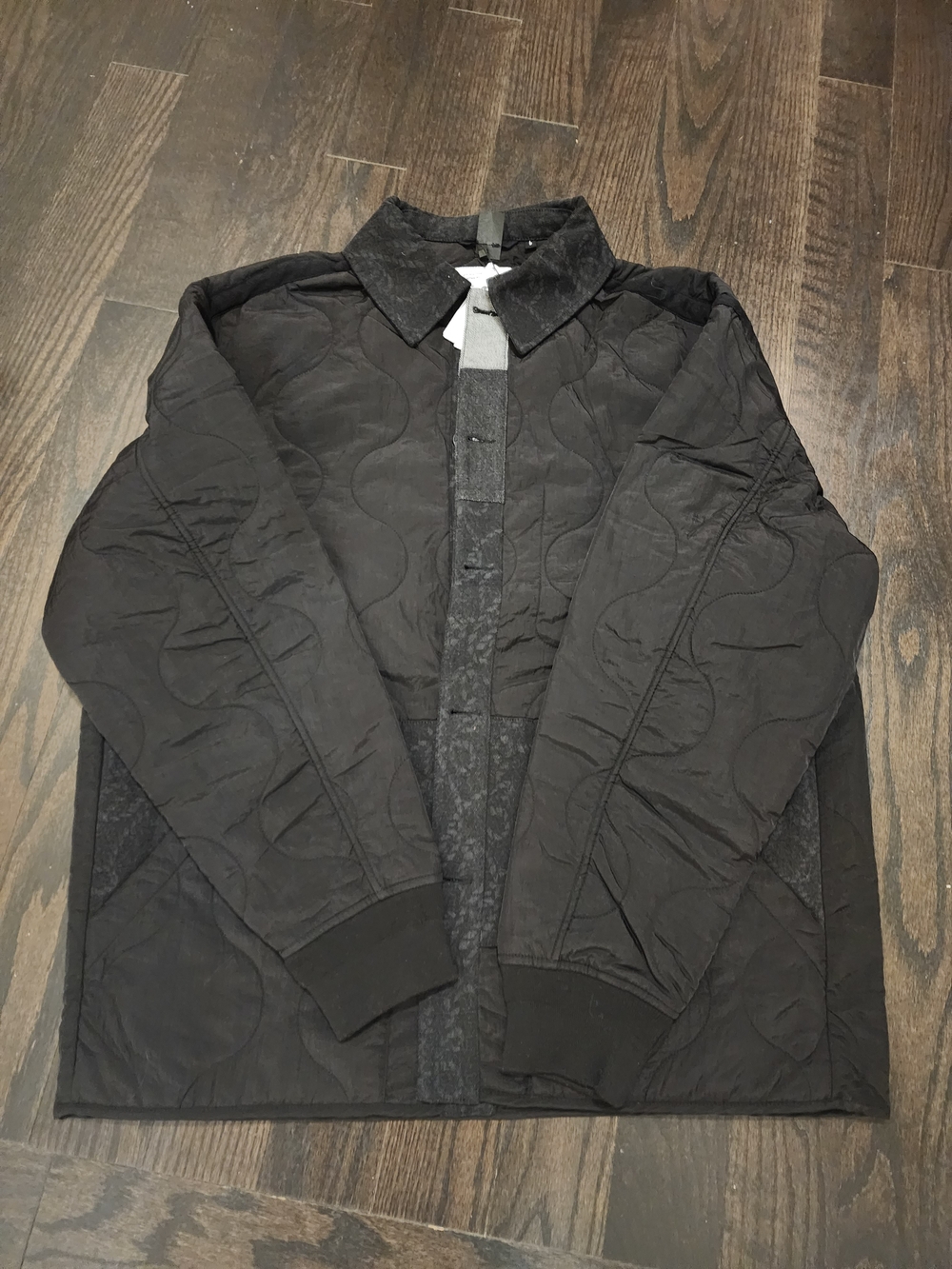 Desigual Black Quilted Shirt Jacket